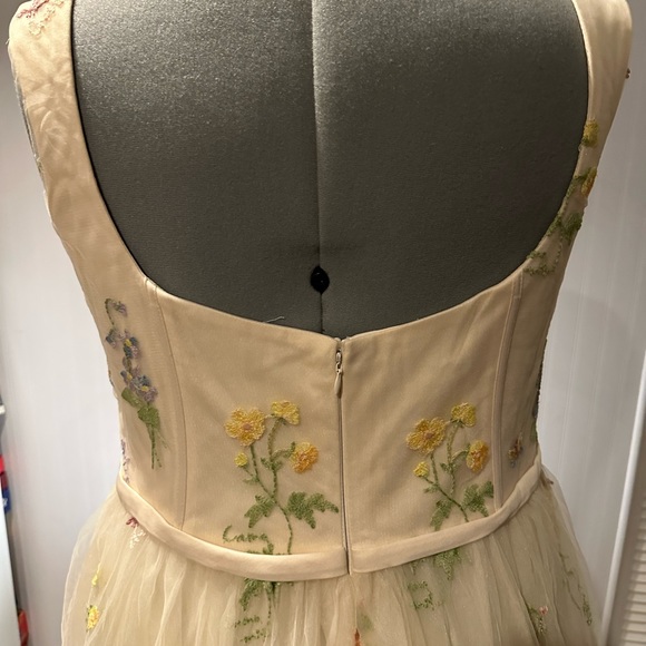 Cream colored beautiful tulle formal gown. Never worn or altered. - Picture 4 of 7